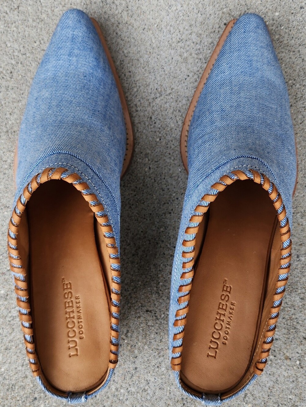 Lucchese Denim Mules - NEW - Picture 7 of 11